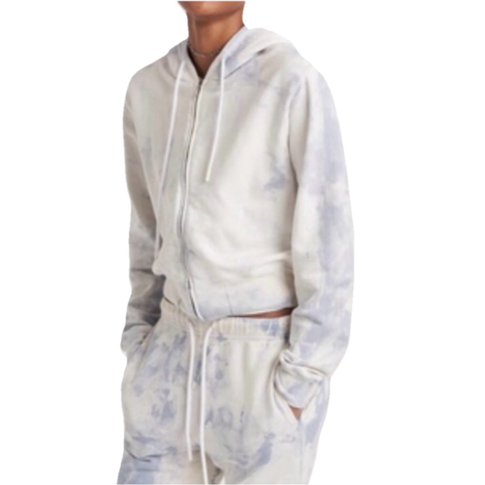 Cotton Citizen Brooklyn Tie Dye Women’s White & Blue Cotton Sweatpants Sz Medium